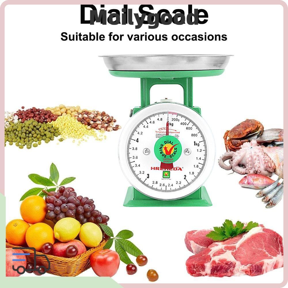 MOILYTH Scaleweighing Scale, Big Green Weight Scale, 5 Kilos Dial Scale Food Meat