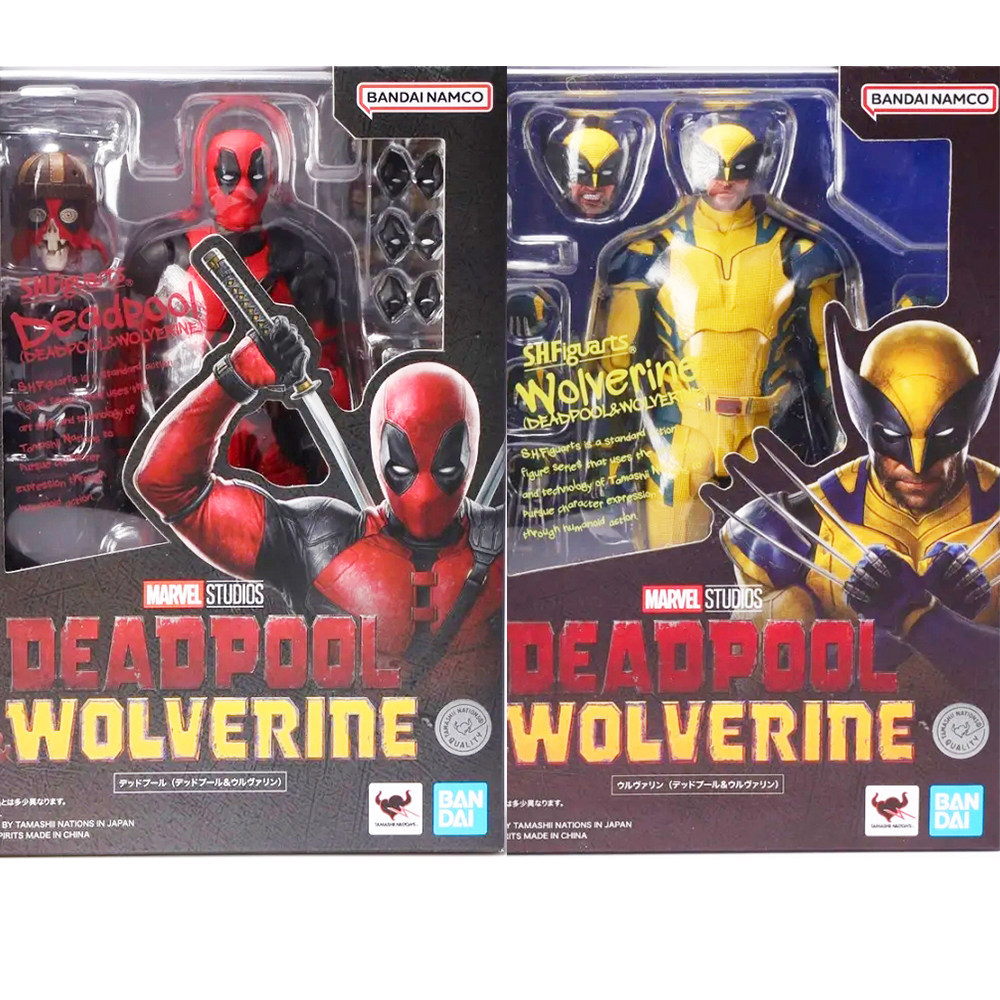 Bandai Ready Stock shf Deadpool Wolverine Joint Anime Marvel Little Cheap Movie Version