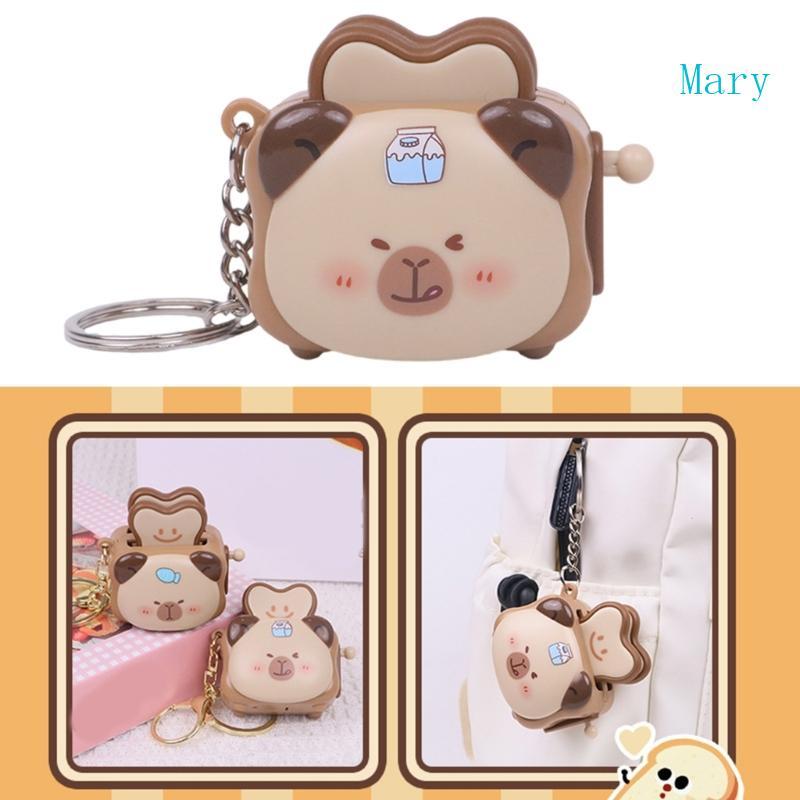 Mary Playful Animal Bread Toaster พวงกุญแจขนาดกะทัดรัดแขวนจี้เครื่องประดับเหมาะสําหรับคีย์กระเป๋าหรื