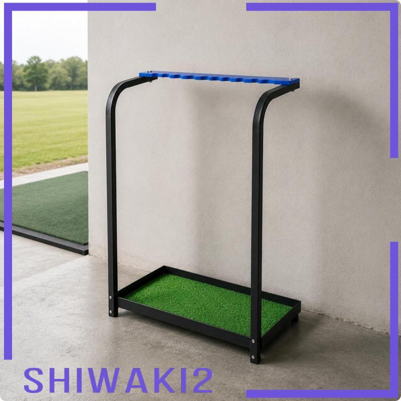 [Shiwaki2] 9-Slot Golf Club Storage Holder Organizer ติดตั้งง่ายกอล์ฟคลับ Rack กีฬา