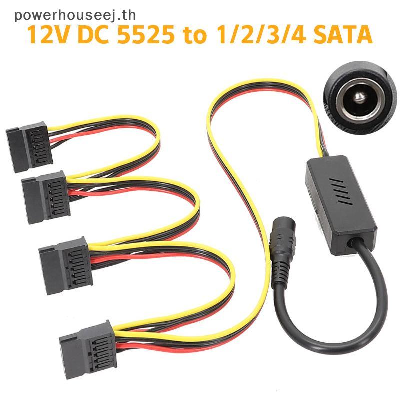XXHZ DC 5525 ถึง SATA IDE Power Cable 12V 4Pin Molex สําหรับ Budget คอมพิวเตอร์อัพเกรด HDD Expansion