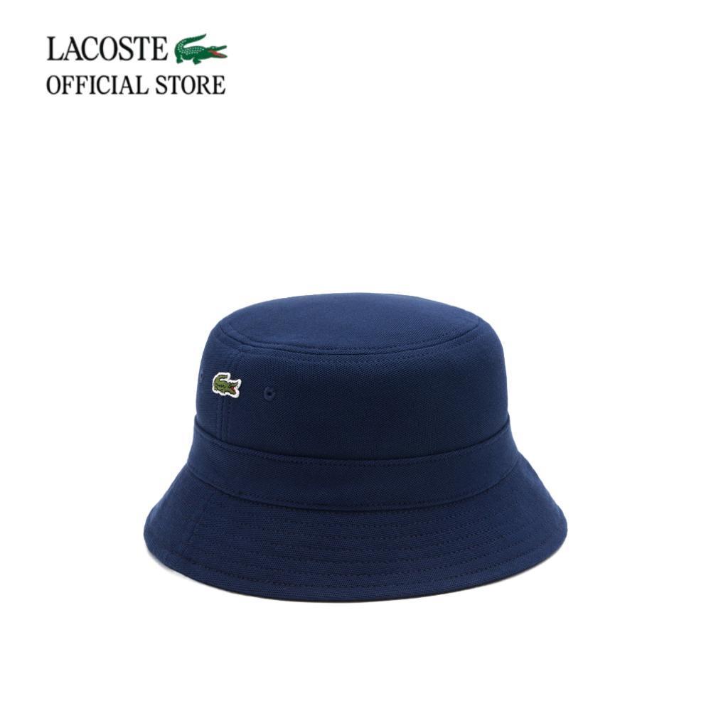 LACOSTE หมวกผู้ใหญ่ PIQUÉ BUCKET HAT รุ่น RK2056 - NAVY BLUE