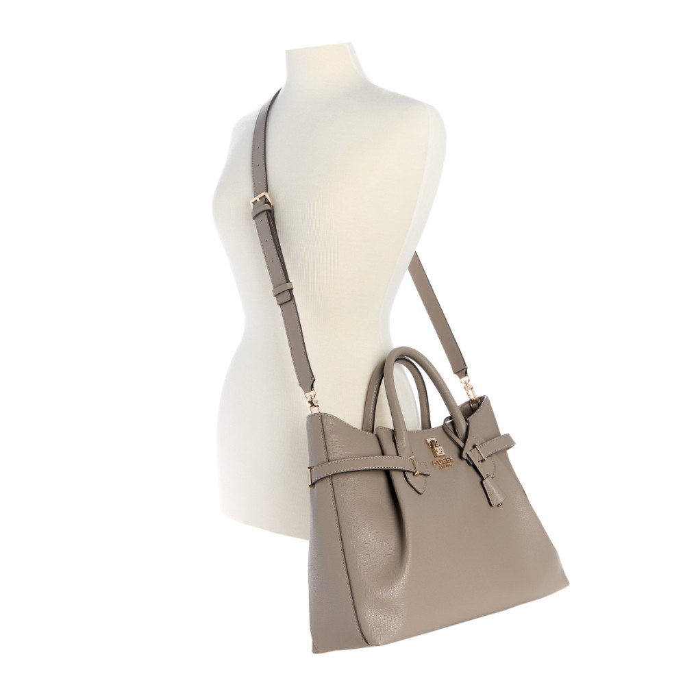 GUESS حقيبة YESBA Girlfriend Satchel — بني رمادي — صورة 5