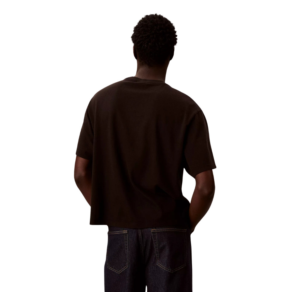 CALVIN KLEIN تيشيرت رجالي Monologo 90s ‏Relaxed — أسود — صورة 4