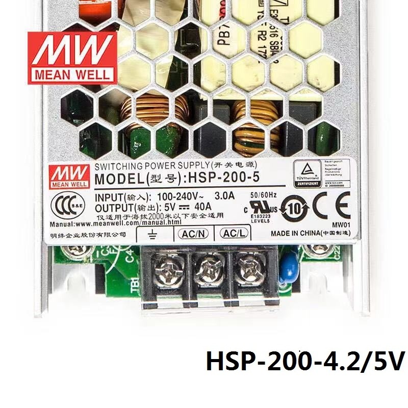 ไต้หวัน MW MW HSP-200-5/4.2V Ultra-Thin Ultra-Narrow จอแสดงผล LED Switching Power Supply PFC