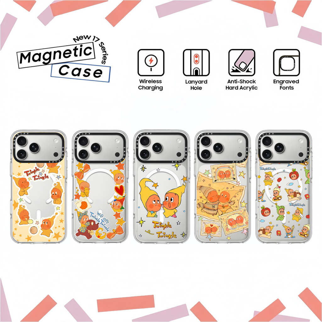 CASETi เราเป็น TWINKLE TWINKLE พลาสติกแข็งอะคริลิคสําหรับ iPhone 17 16 Air 12 13 14 15 Plus Pro Max ปลอก