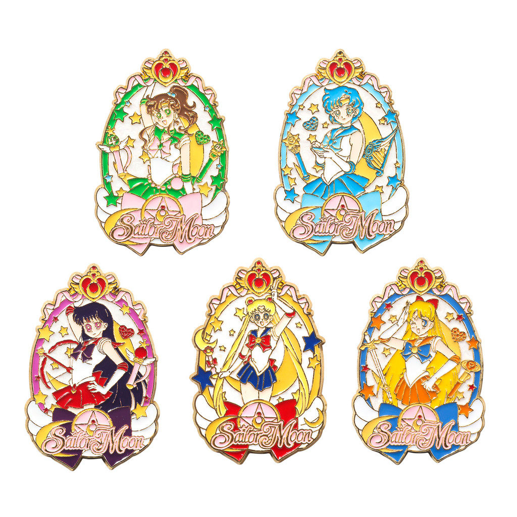 เข็มกลัดลายเซเลอร์มูน ตัวละครหลัก Rei, Ami, Makoto, Minako