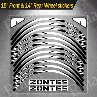สําหรับ ZONTES 368E 368D 368M 368K 350E 350M 350D 350E สีม่วงขอบล้อสติกเกอร์สะท้อนแสงอุปกรณ์เสริมกันน้ํา Decal