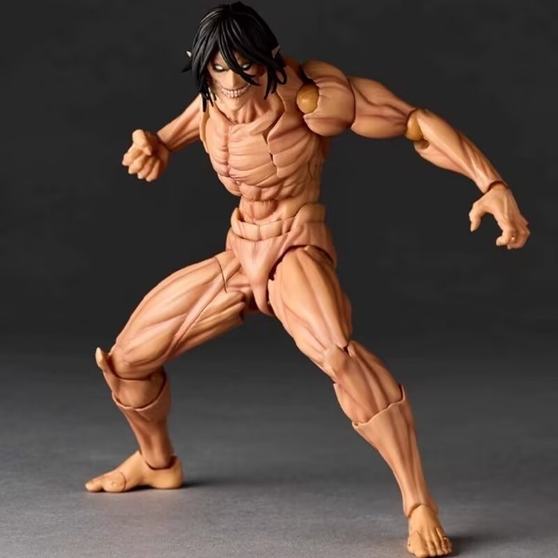 Amazing Yamaguchi Revoltech Eren Titan The Armored Titan Action Figure อะนิเมะโจมตีบน Titan Collectors ของเล่น - รูปที่ 5