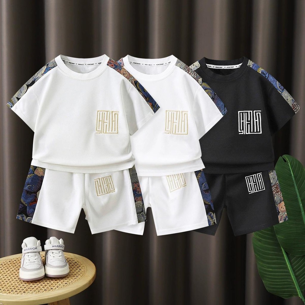 ชุดเด็ก เสื้อผ้า และกางเกงขาสั้น ผ้าระบายอากาศ คุณภาพดี พร้อมส่ง