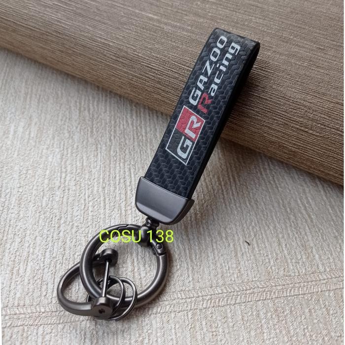GANTUNGAN Best Carbon พวงกุญแจรถ GR Logo - โลโก้ GR Gazoo