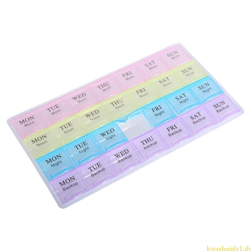 Love Creative 7-Day Mediplanner สําหรับกล่องยา 4-Times-a-Day สําหรับ Pill Planner Light