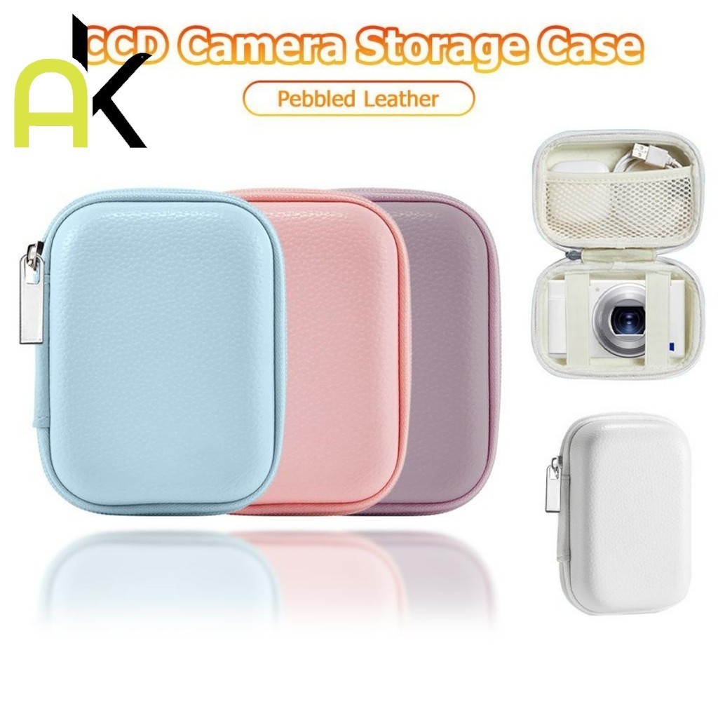 AK กระเป๋ากล้องหนัง Mini CCD กรณีกล้องดิจิตอล สต็อกพร้อมกันน้ำกล้อง