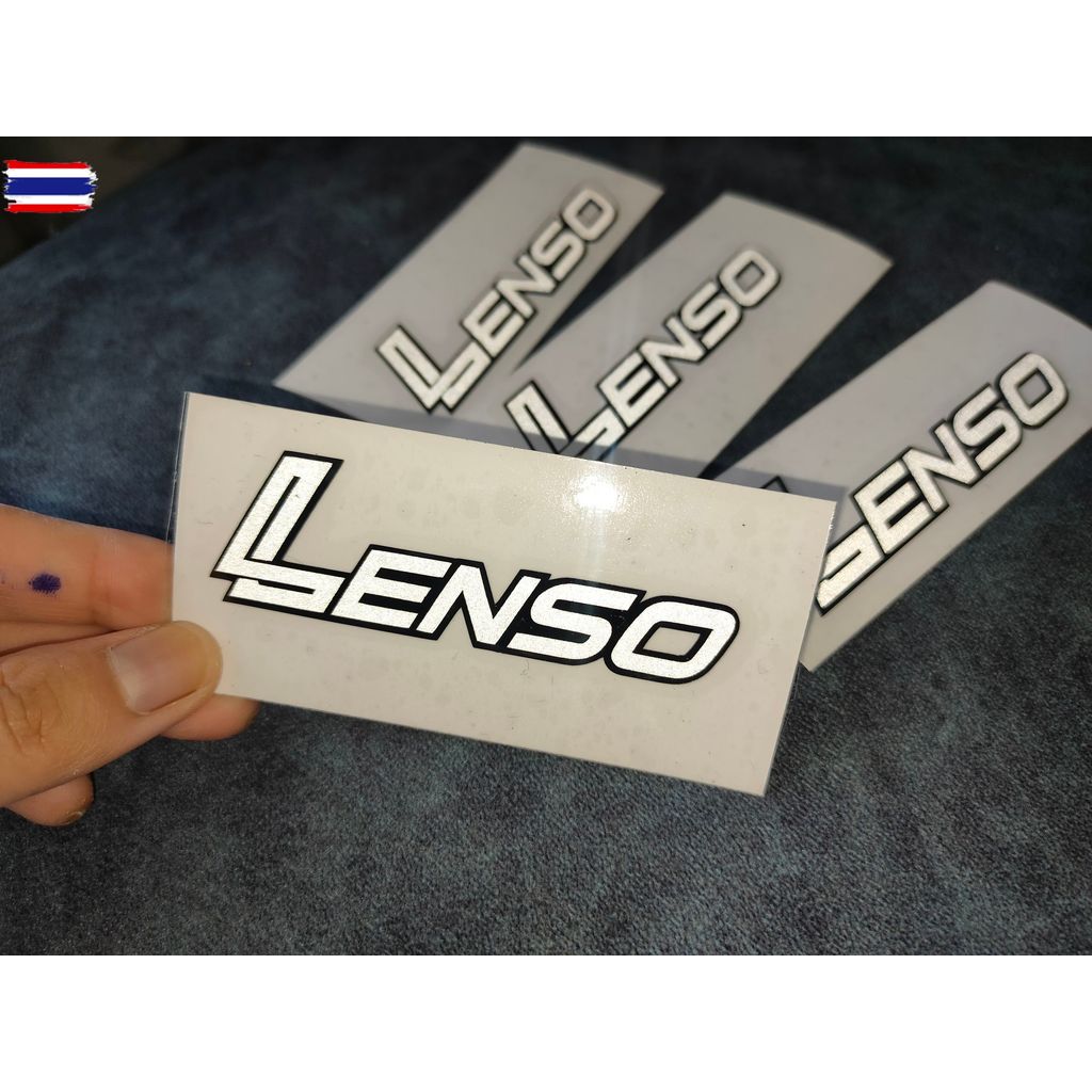 สติ๊กเกอร์ Lenso เลนโซ่ ติดก้านเเม็ก สวยๆ ได้4ชิ้น งานสะท้อนเเสง Sticker