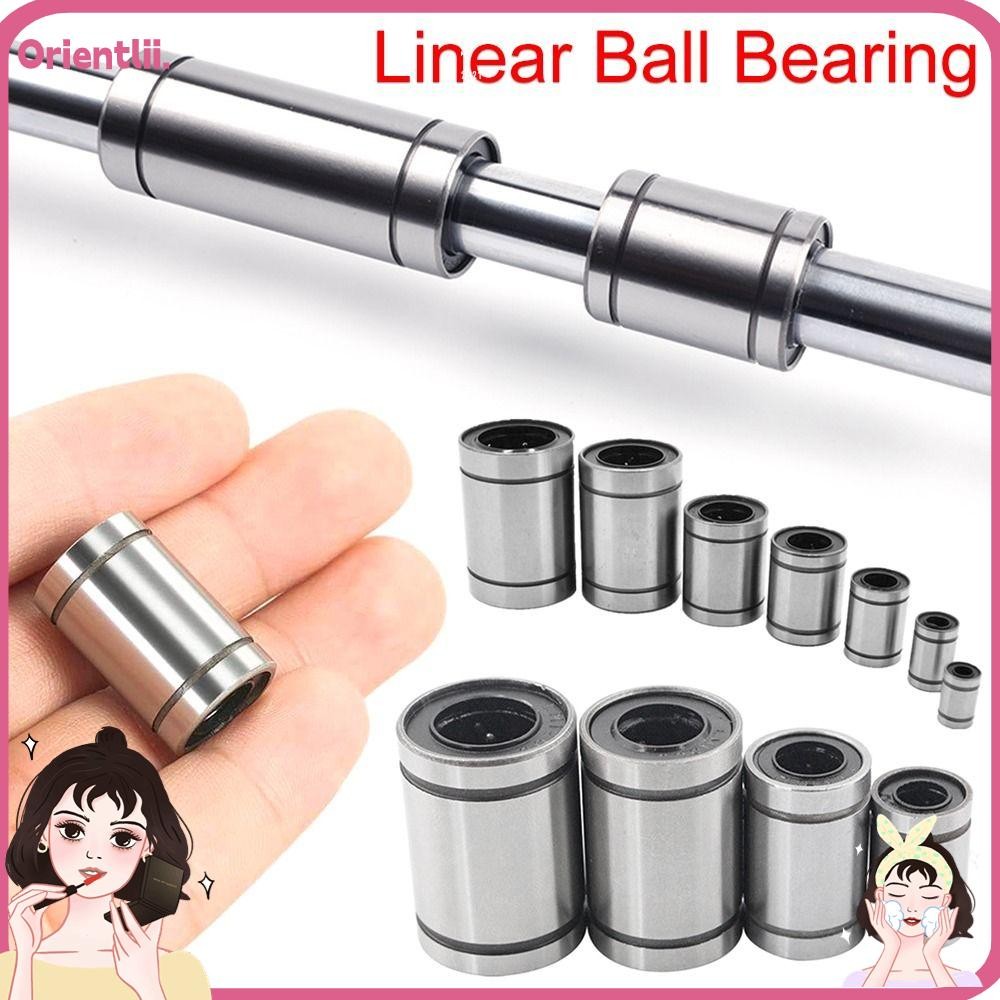 ORIENTTK Linear Ball Bearing สําหรับเครื่องพิมพ์ชุบนิกเกิลทนทาน LM3UU LM4UU LM5UU LM6UU