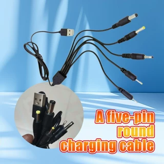 สายชาร์จ USBหัวกลม 5หัว DC 5.5/4.0/3.5/2.5/ 2.0mm . สำหรับเครื่องใช้ไฟฟ้าขนาดเล็กต่างๆ ยาว20CM