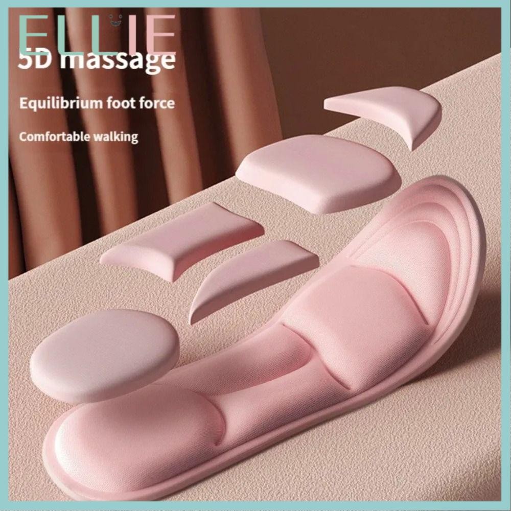 ELLIE 5D Sport Insoles, ระงับกลิ่นกายหน่วยความจําโฟม Running Insoles, อุปกรณ์เสริม Breathable นวด Fe