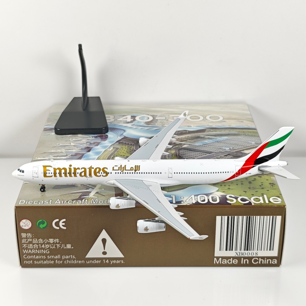 จัดส่งรวดเร็ว - Aviation XB0008 1: 400 Union Aviation A340-300 A6-ERS รุ่นโลหะผสม