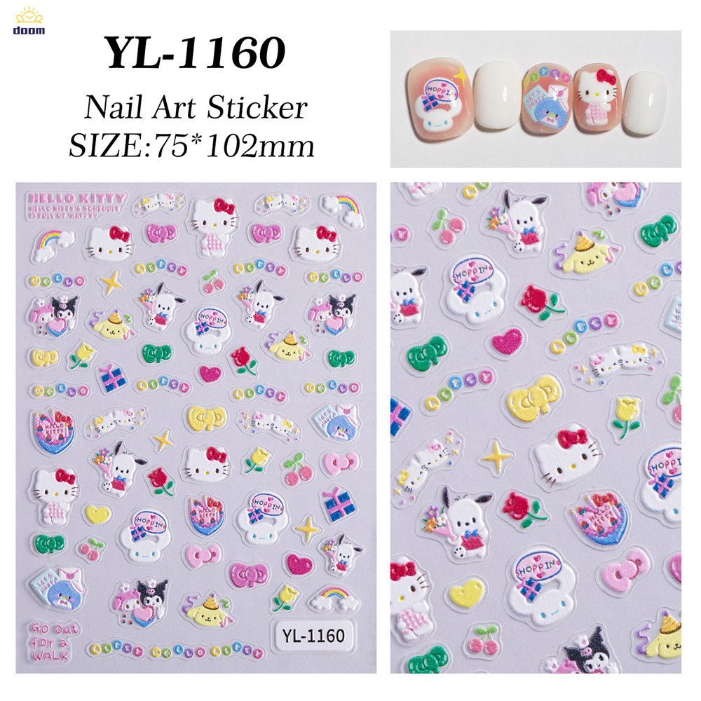 สติ๊กเกอร์ติดเล็บ Sanrio 3 มิติ ลาย Melody Pacha Dog สุดน่ารัก สติ๊กเกอร์ติดเล็บ อุปกรณ์ตกแต่ง 【doom】