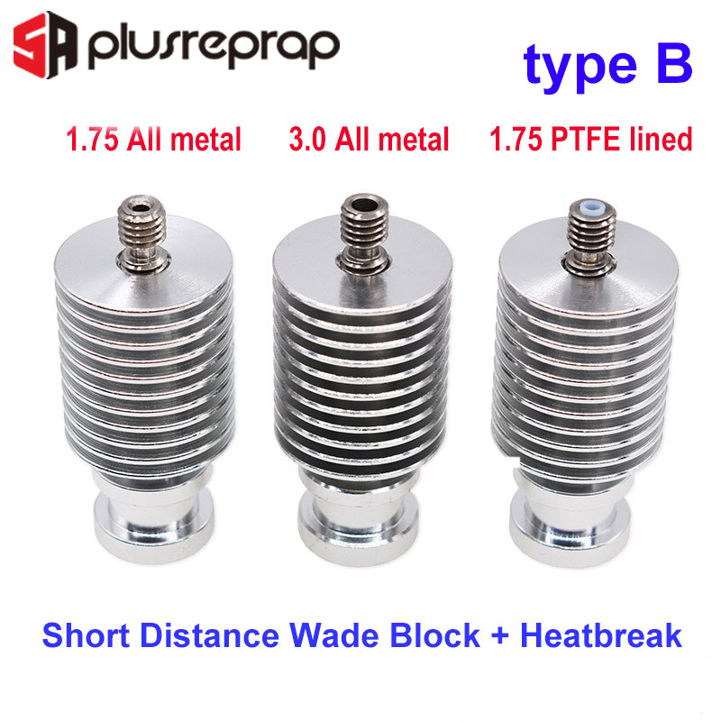 V6 Heat Sink Long or Short Distance J-head Hotend All Metal Remote Bowden Block with Heat for 1.75mm