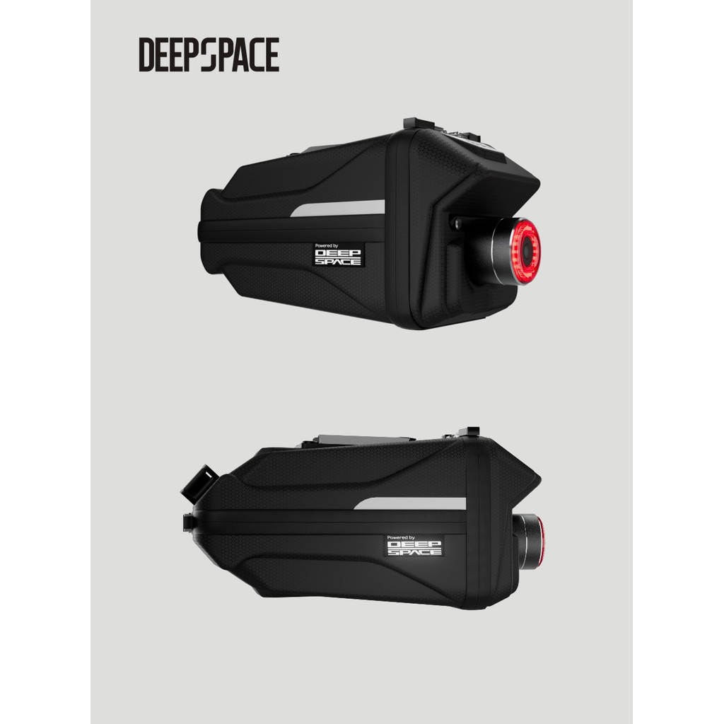 DEEPSPACE ไฟหน้าและไฟท้ายสำหรับจักรยานเสือภูเขา แบบ Smart Brake Tail Light และกระเป๋าอาน Q3Q5