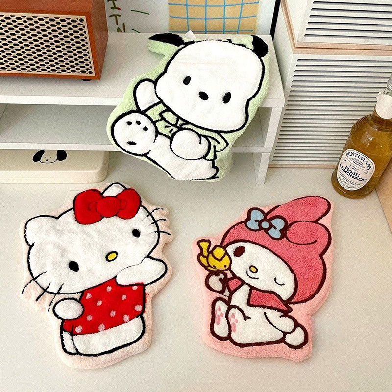 แมวน่ารัก ผ้าเช็ดมือแบบแขวน ผ้าขนหนูครัวดูดซับซุปเปอร์ ผ้าขนหนูห้องน้ํานุ่ม - รูปที่ 4