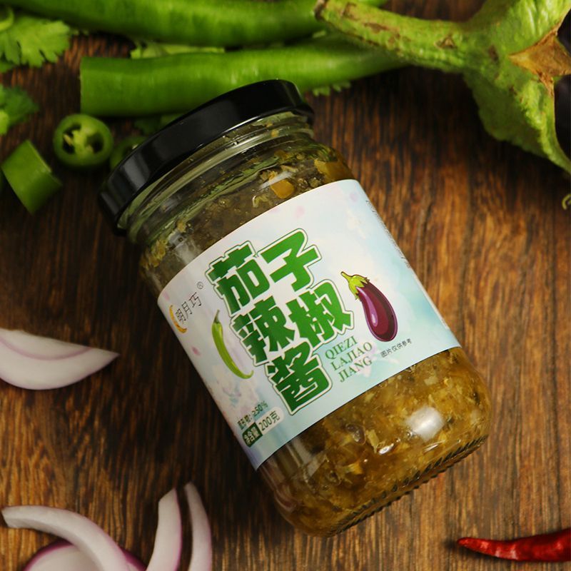 明月巧茄子辣椒酱茄子辣椒酱下饭菜爽口菜下饭菜拌饭香糯可口泡菜Mingyue Qiao eggplant chili sauce eggplant chili sauce rice20251016