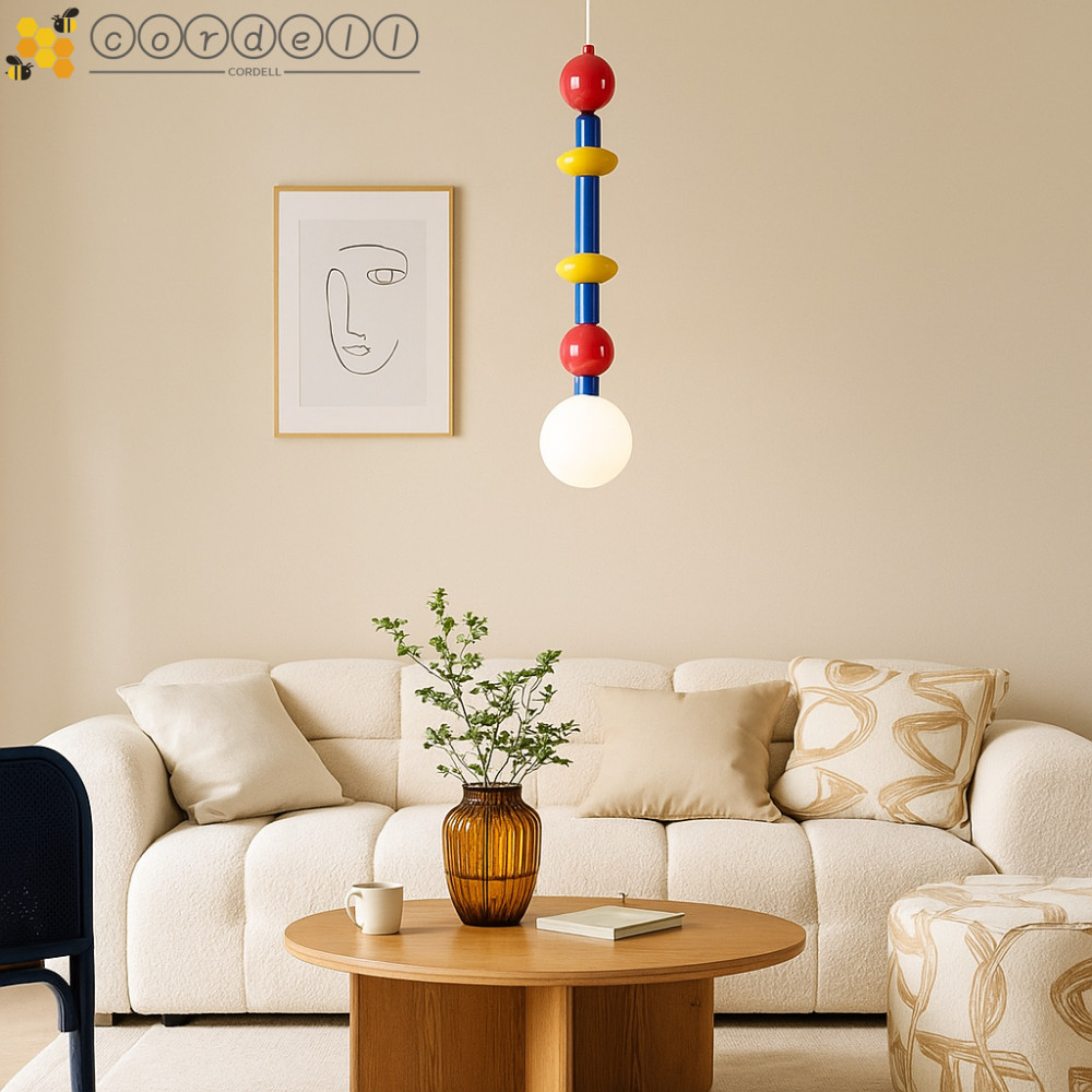 CORDELL ไฟจี้หลากสี,แก้วบอลสีแดงสีเหลืองสีฟ้าโคมไฟเพดานนอร์ดิก,ไฟ Led G9 Bulb Modern|ออกแบบโคมไฟแก้ว