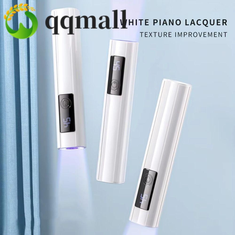 QQMALL โคมไฟเล็บ LED, 45s Timer Quick Drying Mini Nail Dryer Light, อุปกรณ์ทําเล็บ Hand-held Single 