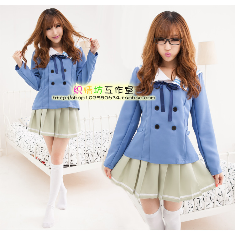 Beyond the Realm Kuriyama Miku/Mizuki Nagase/Ai Shindo COSPLAY ชุดนักเรียนนักเรียนเครื่องแบบ