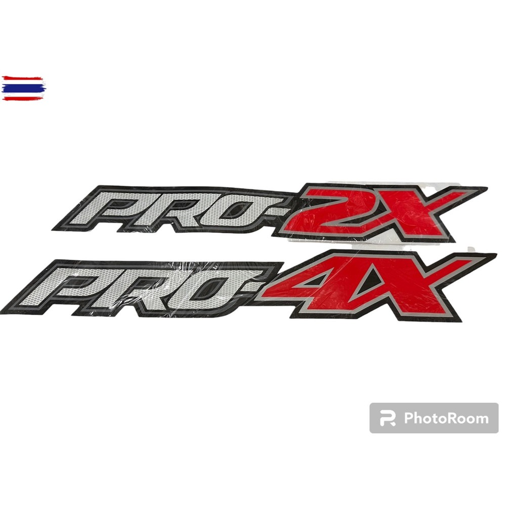 สติ๊กเกอร์ PRO4X PRO2X PRO-4X PRO-2X NISSAN NAVARA 4X4 OFF ROAD นิสสัน นาวารา 3M ไวนิล แดง แก้ม ท้าย