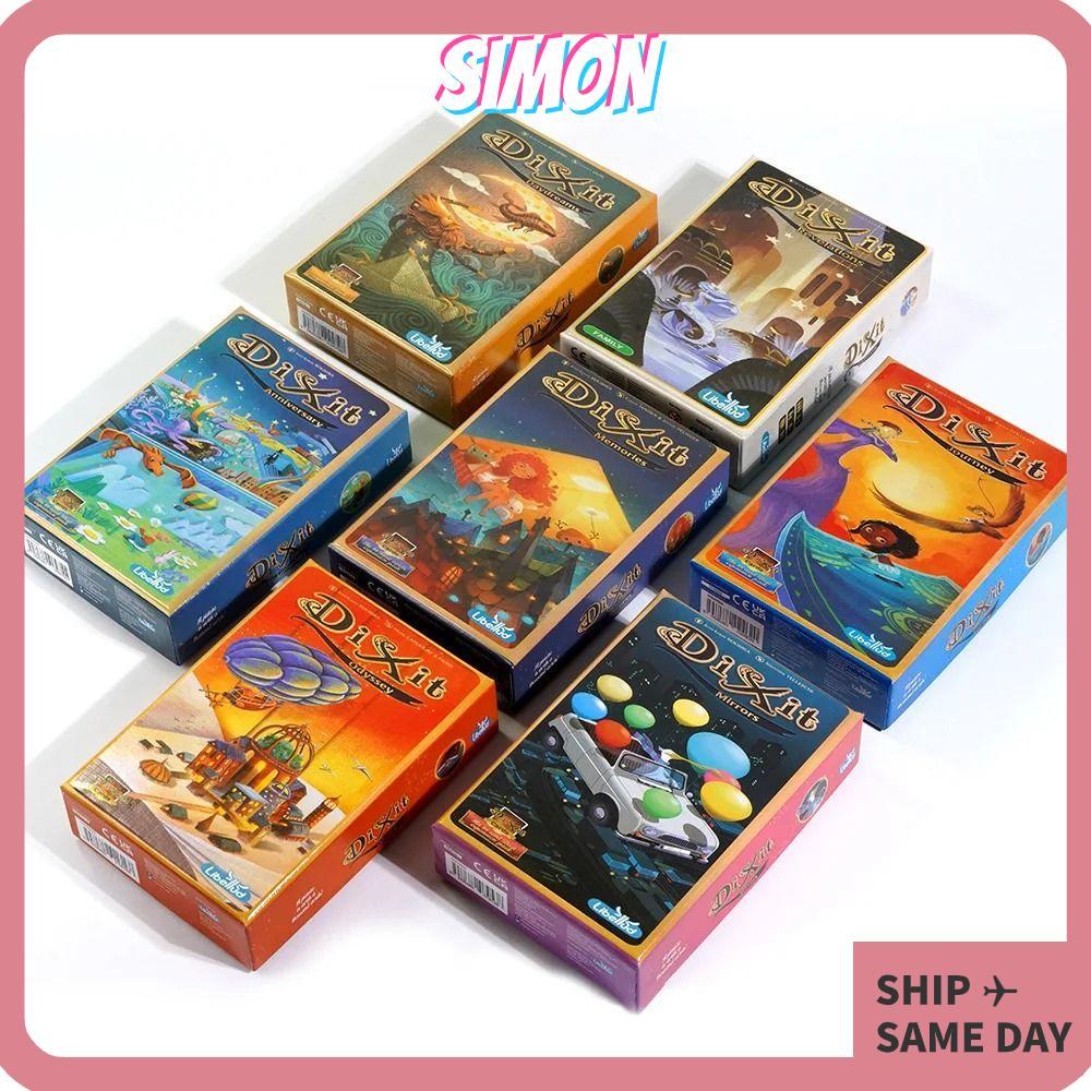 SIMON 1Box Dixit Expansion Pack, Camping Party Friend Playing Board Game Card, ทนทาน English Edition
