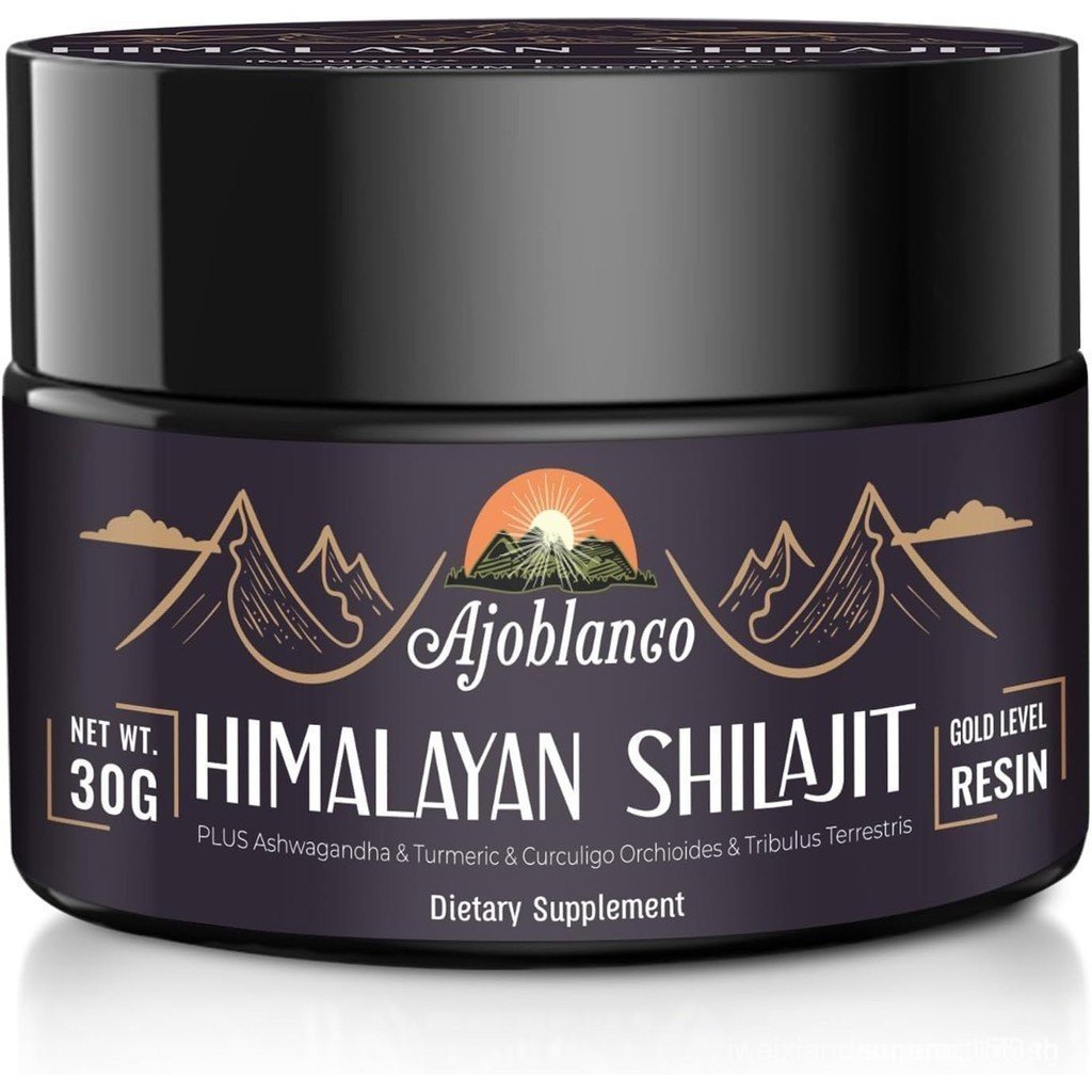 Ajoblanco 600mg Shilajit Pure Himalayan Organic Shilajit Resin - Himalayan Shilajit Resin with Organ
