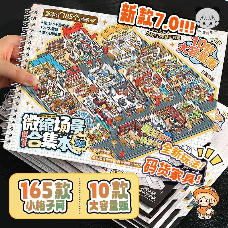 เฮ้ 30ชิ้น [ชุดคิดถึงวัยเด็ก]กันน้ํา3ง สติกเกอร์ภูมิทัศน์คืนเมืองดอกไม้ตลาดสไตล์การ์ตูนสําหรับวารสารสมุดวางแผนตกแต่ง น่ารัก อุปกรณ์เคร - รูปที่ 4