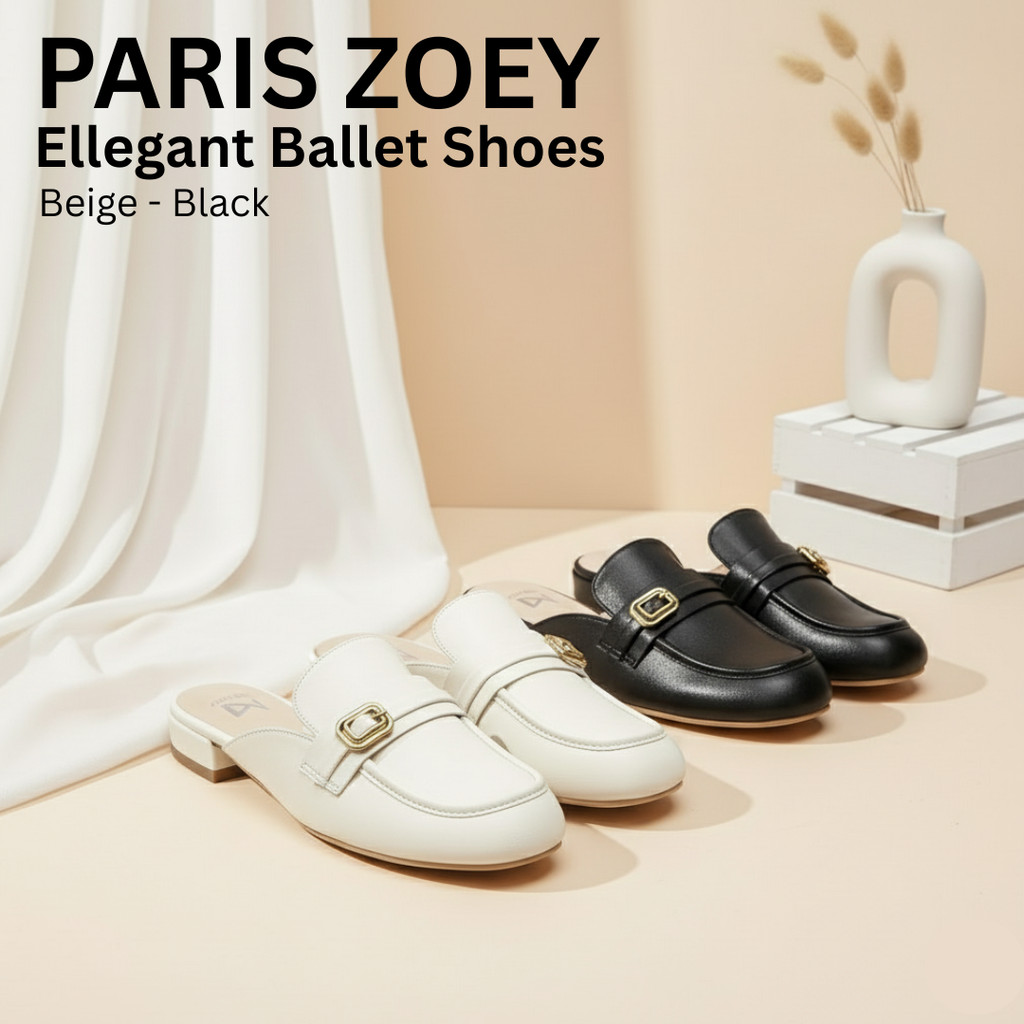 รองเท้า Paris Zoey สําหรับผู้หญิง หนัง PU นุ่มพร้อมพื้นรองเท้ากันลื่นสําหรับความสะดวกสบายทุกวัน - รอ