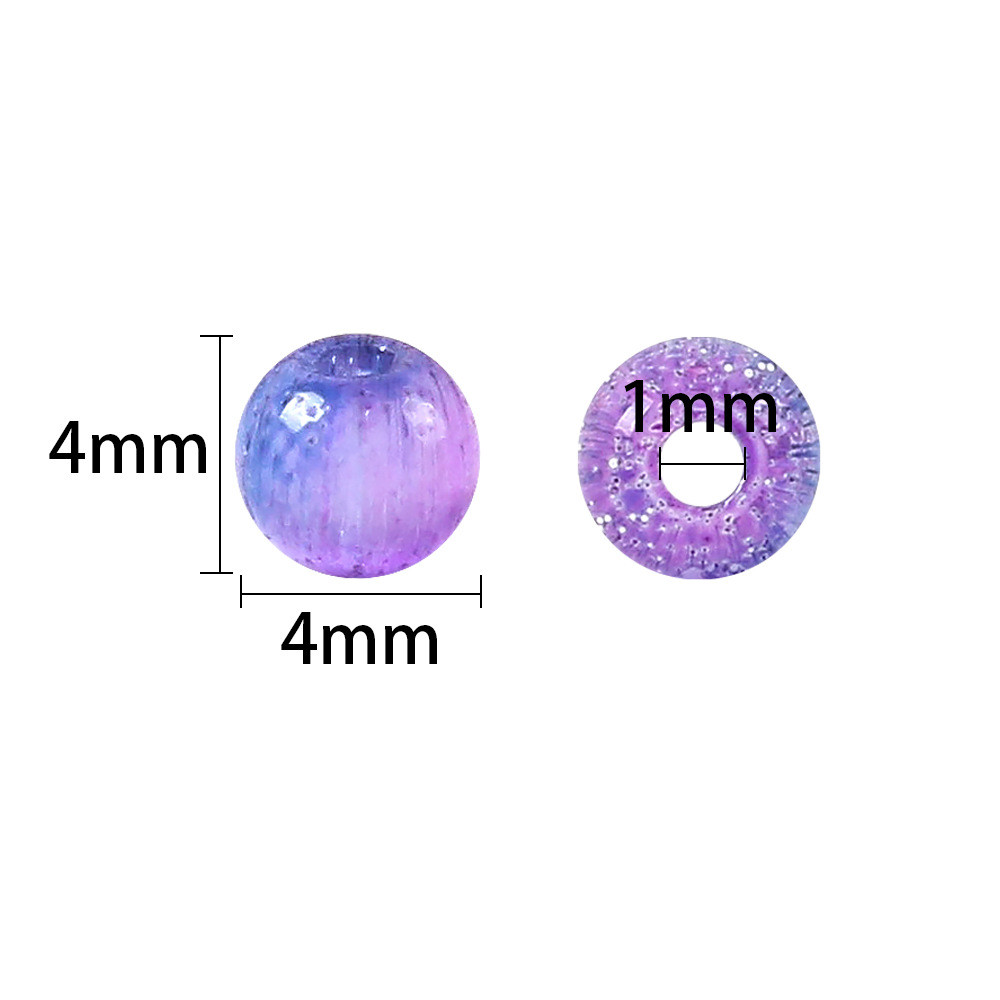 ลูกปัดแก้วตาแมวสีคู่ ขนาด 4 มม., อุปกรณ์สำหรับทำสร้อยข้อมือและต่างหู DIY - รูปที่ 2