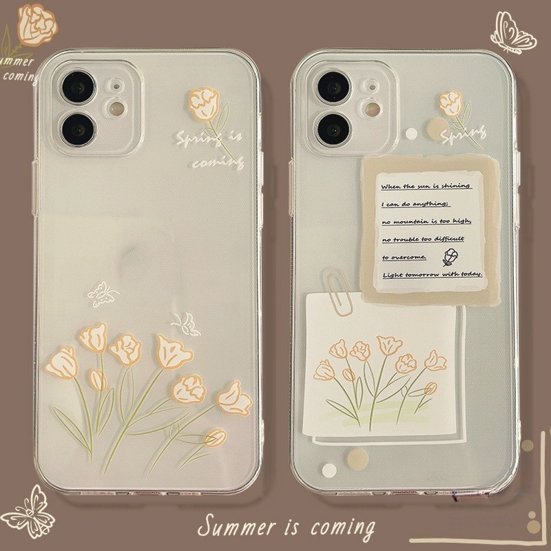 เคสโทรศัพท์TPUนุ่มโปร่งใสลายดอกไม้สําหรับOPPO Reno 14Pro 13Pro 11Pro 10Pro + 8T 8Pro 8Z 6Pro 5Pro 4P