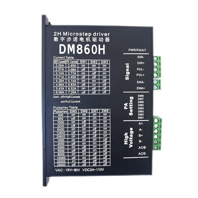 Driver 57 เครื่องแกะสลัก 2-Phase DMA860H อุปกรณ์เสริม 86 DM860H พร้อมพัดลม M860 Stepper มอเตอร์ KDXH