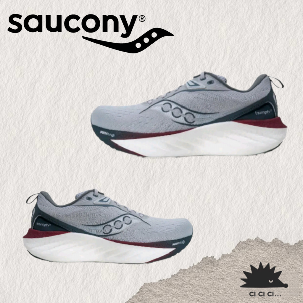 Saucony Triumph 22 gray【ของแท้ 100 %】