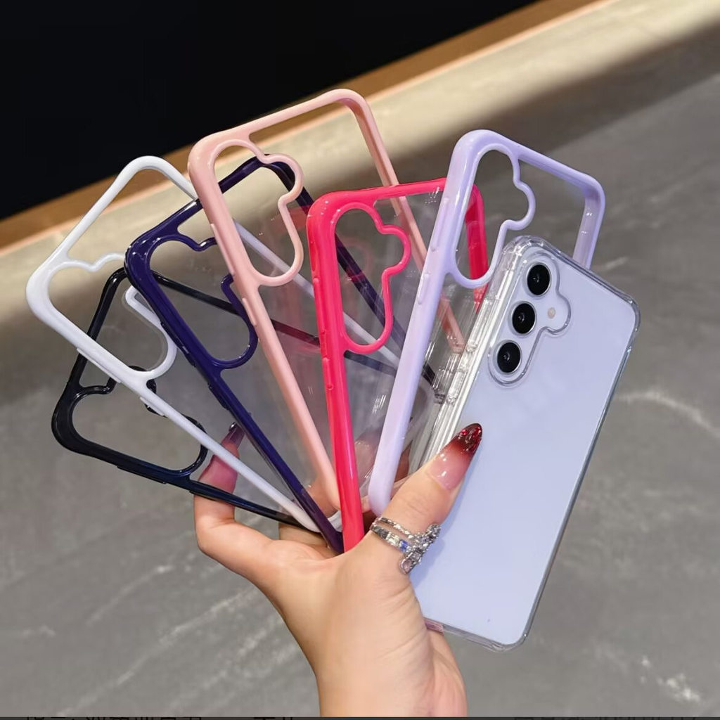 Samsung s23 ซิลิโคนนุ่ม 24plus อะคริลิคโปร่งใสป้องกันกรณีเหมาะสําหรับ Samsung + ผู้ชายผู้หญิงใหม่ Si