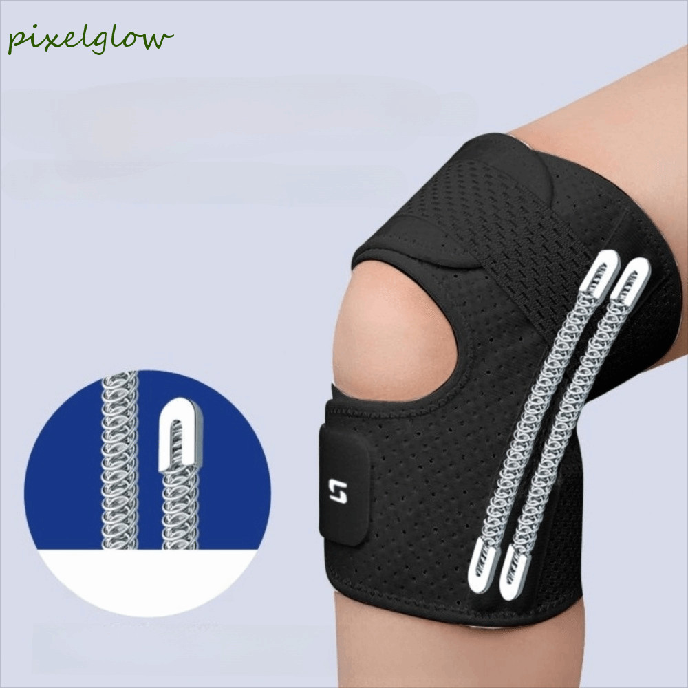 Pixelglow สนับเข่า Patella Support สายรัดเข่าระบายอากาศได้ สำหรับการเล่นบาสเกตบอลและวิ่ง