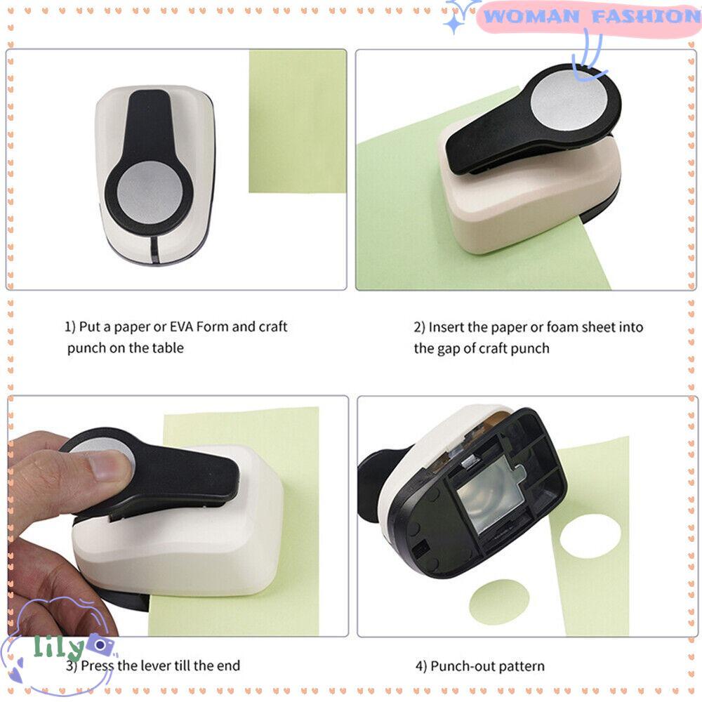 LILY Hole Puncher, การออกแบบประหยัดแรงงาน Circular Hole Shape Circular Embosser, ตลกหลายขนาด ABS + l
