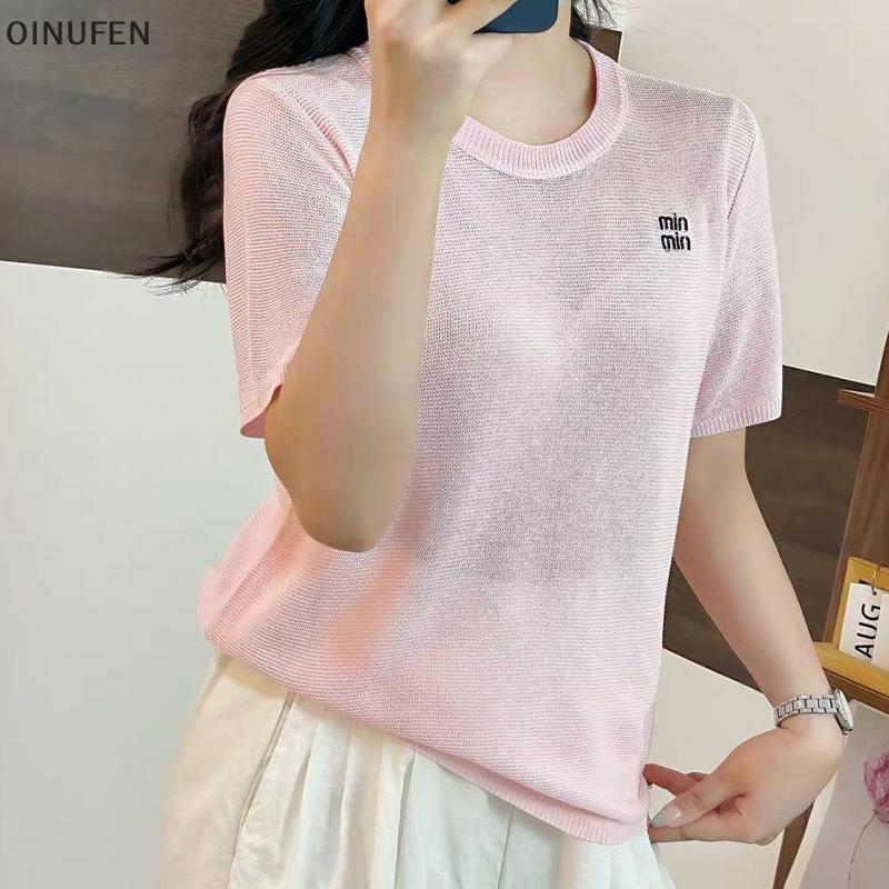 ONU Crew เสื้อยืดคอถักแขนสั้น สำหรับใส่งานวันหยุดและโอกาสต่างๆ