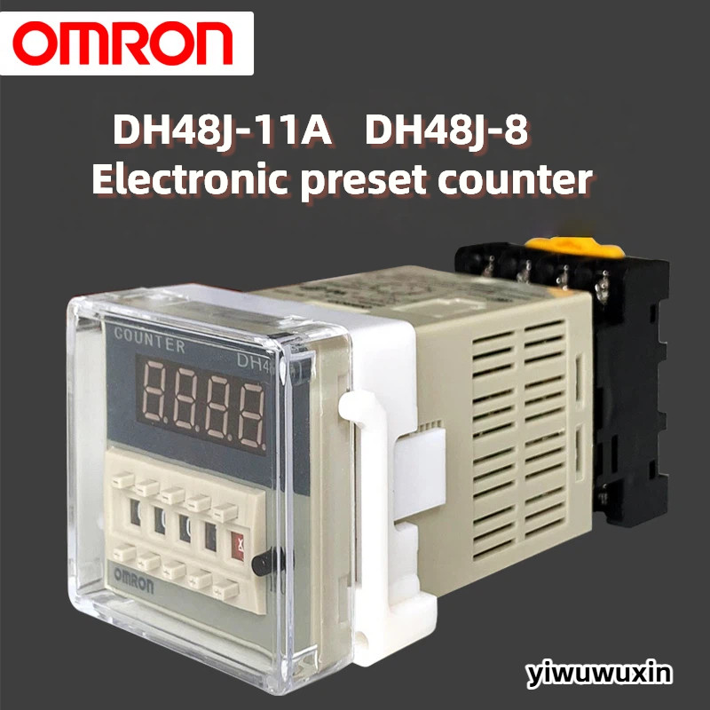Omron DH48J DH48J-8 (H7CN) จอแสดงผลดิจิตอลอิเล็กทรอนิกส์ Smart Accumulated Preset Counter Relay พร้อ