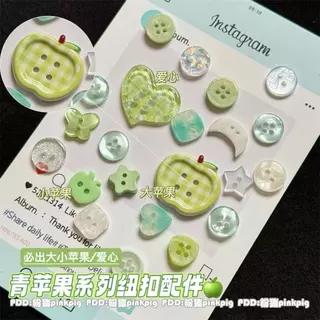 [10 ชิ้น] คอลเลกชันปุ่มสีมะคารอง DIY ชุดเด็กอุปกรณ์มิกซ์แมทช์รูปร่างสามมิติทอแขวนเครื่องประดับสมุดบัญชีมืออุปกรณ์