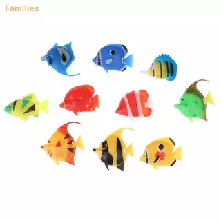 Families> 10 ชิ้นตู้ปลาตู้ปลาประดิษฐ์ปลอมลอยปลาเครื่องประดับตกแต่งสัตว์เลี้ยงได้ดี