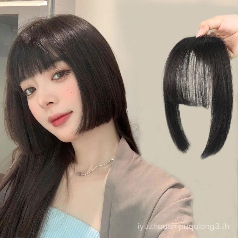 [Yongrui] Antique Princess Cut Bangs Wig Female Natural Forehead Straight Bangs Sideburns Wig Set