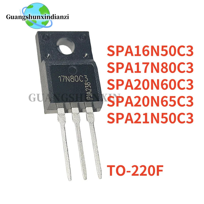 5PCS SPA16N50C3 SPA17N80C3 SPA20N60C3 SPA20N65C3 SPA21N50C3 TO-220F 16N50C3 17N80C3 20N60C3 20N60C3 