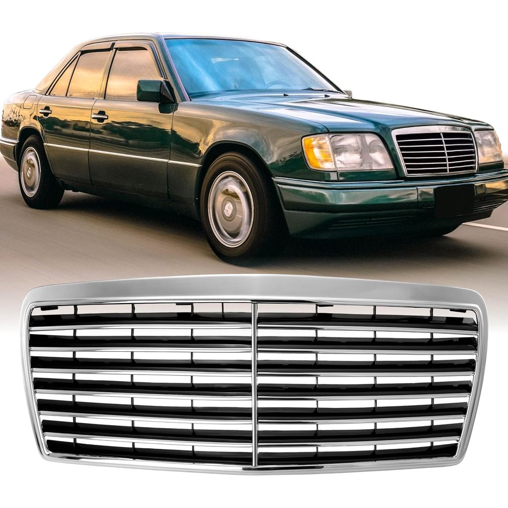 USR 94-95 W124 EURO AMG Look กระจังหน้า - ใช้ได้กับ 1994-1995 Mercedes-Benz E Class E-Class (สีดําแล