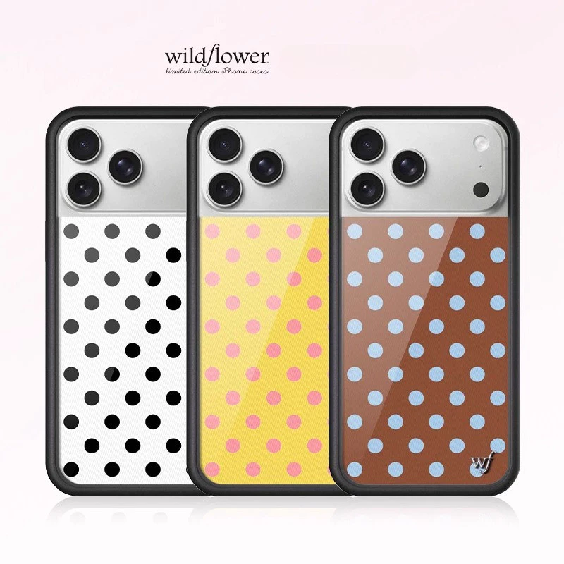 ดอกไม้ป่าลายจุดเคสโทรศัพท์สําหรับiPhone 12 13 14 15 16 Pro Max 14 15 16 PlusซิลิโคนAnti-FallingกันกระแทกปกหลังWFปลอกสําหรับiPhone 17 Pro Max 17 Air